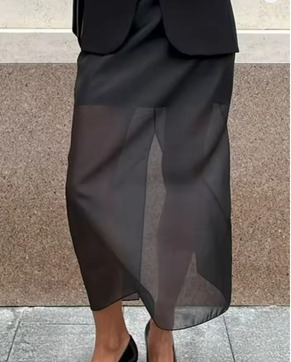 Mesh Midi Skirt