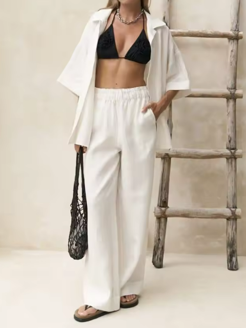 Wide Leg Cotton Pant