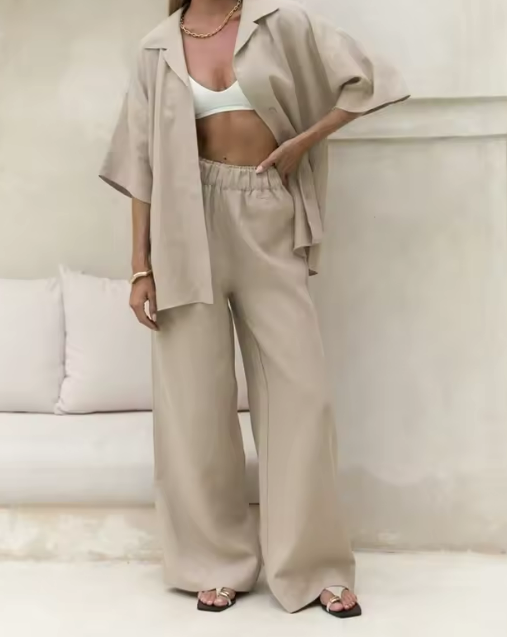 Wide Leg Cotton Pant