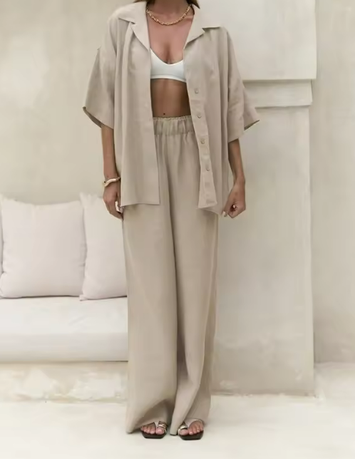 Short Sleeve Cotton Blouse